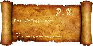Patkány Uzor névjegykártya